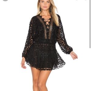 Karina Grimaldi Cicci Lace mini dress in black